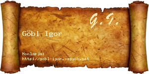 Göbl Igor névjegykártya